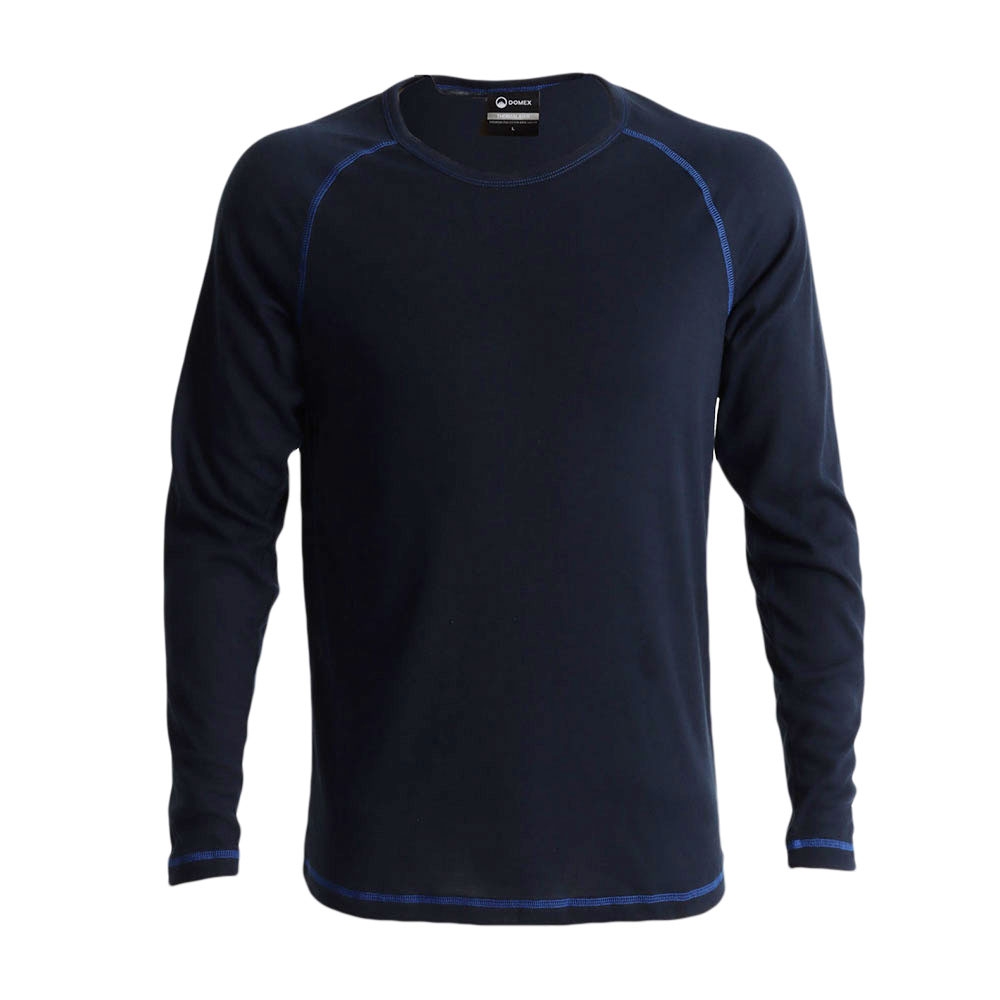 Domex Thermalayer Long Sleeve Thermal Top Domex Thermalayer long sleeve thermal top in navy designed for outdoor layering, hiking, camping, skiing and cold weather adventures