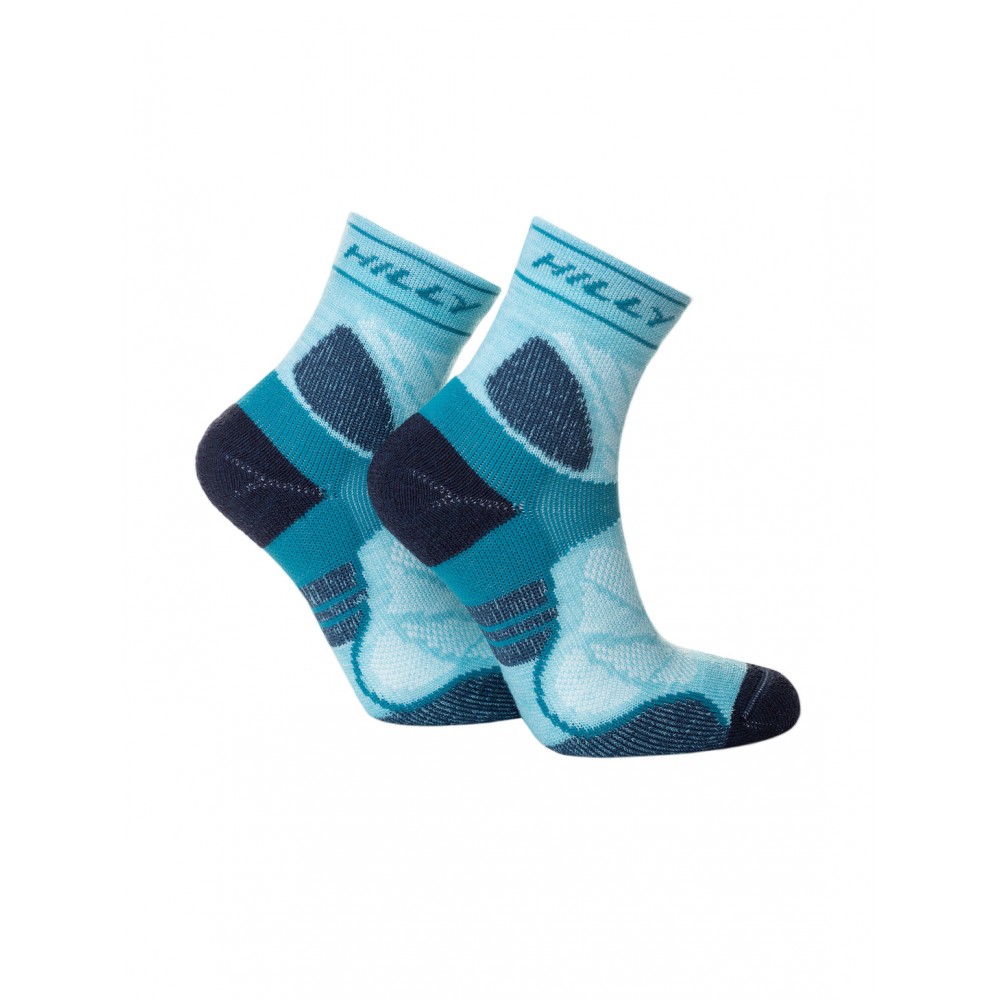 Hilly Trail Anklet running socks with maximum cushioning, breathable mesh panels and moisture-wicking support designed for trail running, hiking and outdoor endurance activities