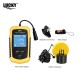LuckyLaker portable fish finder FFC1108-1 with LCD display wired sonar transducer cable yellow float bracket and neck strap for kayak boat and shore fishing