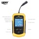 LuckyLaker portable fish finder FFC1108-1 with LCD display wired sonar transducer cable yellow float bracket and neck strap for kayak boat and shore fishing