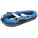 Blue Aqua Marina Classic 3 person inflatable boat with engine motor mount oars air pump carry bag and accessories for fishing boating and lake adventures