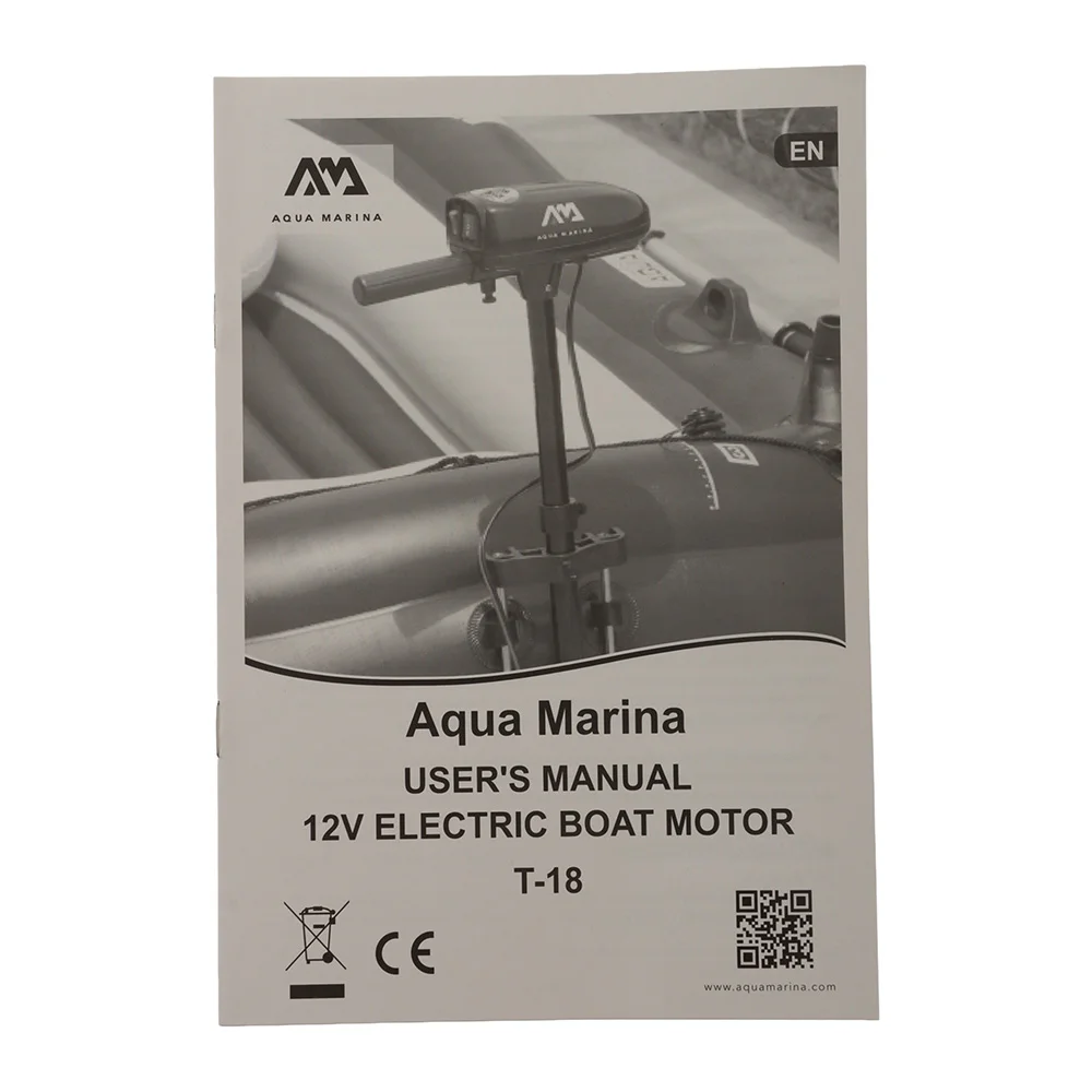 Aqua Marina T-18 electric trolling motor with adjustable shaft and propeller designed for inflatable boats dinghies fishing boats and marine watercraft