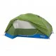 Marmot Limelight 2-person camping tent in foliage green and dark azure blue with waterproof rainfly designed for backpacking camping and outdoor adventures
