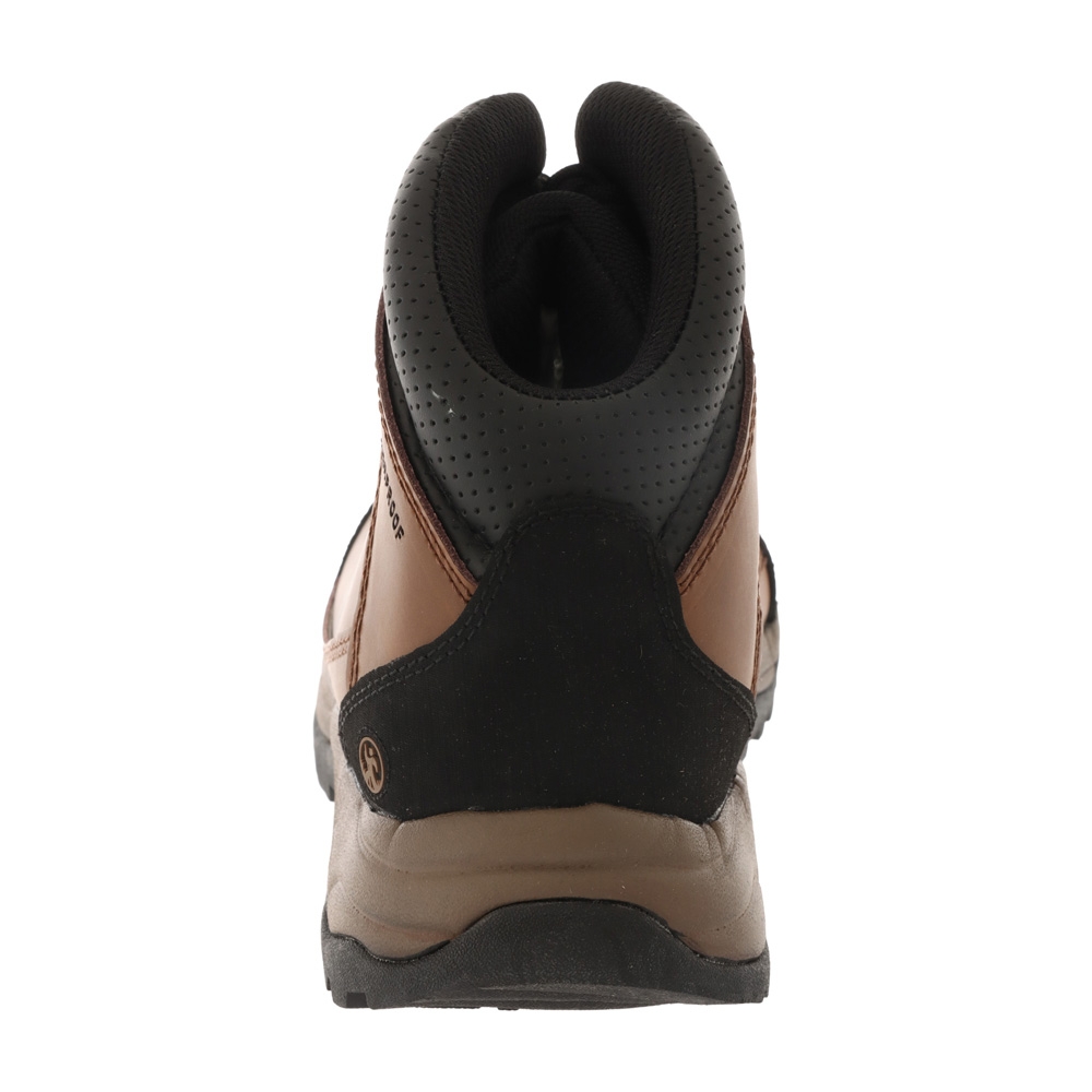 Northside McKinley waterproof men’s hiking boots in brown leather with padded ankle support rugged traction outsole durable toe protection and outdoor trail design