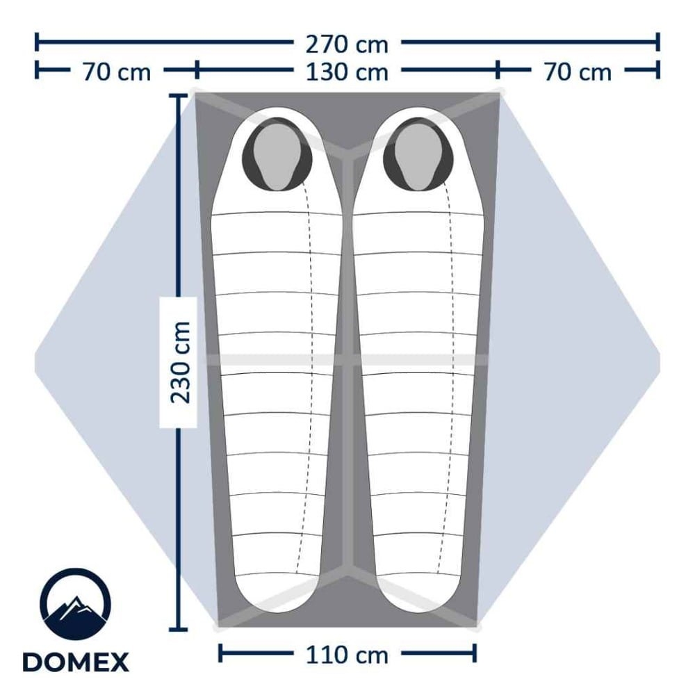 Domex Velocity 2 Person Ultralight Hiking Dome Tent Domex Velocity 2 person ultralight hiking dome tent in bright green designed for backpacking, trekking and lightweight camping adventures