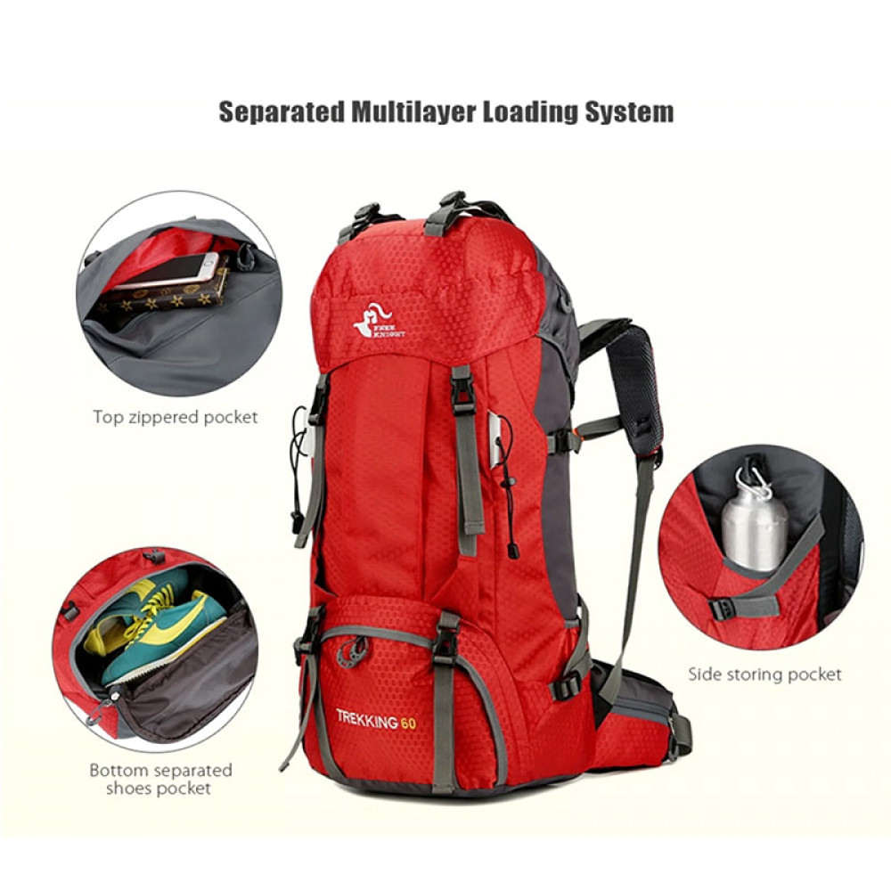 60L Hiking Backpack – Large Capacity Water-Resistant 60L Rucksack for Outdoor Adventures