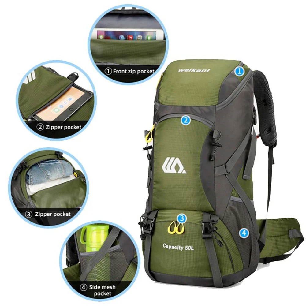 TrailGuardian 50L Lightweight Hiking Backpack | Backwoods Outdoor Gear