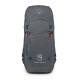 Front view of the Osprey Mutant Nimsdai 90L Mountaineering Backpack in Tungsten Grey, size Small/Medium, showcasing its robust design and multiple attachment points for mountaineering gear.