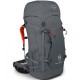 Front view of the Osprey Mutant Nimsdai 90L Mountaineering Backpack in Tungsten Grey, size Small/Medium, showcasing its robust design and multiple attachment points for mountaineering gear.