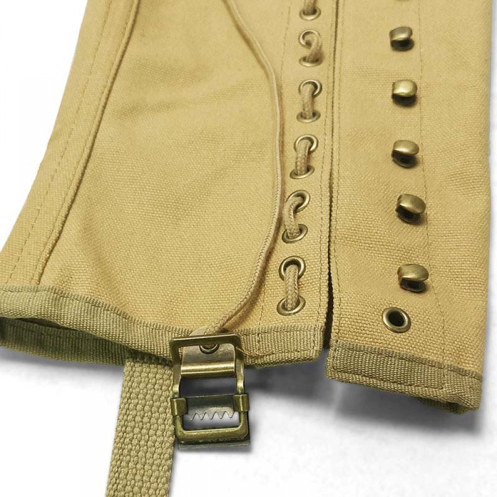 Canvas Leg Gaiters - Durable, adjustable, and perfect for outdoor activities like hiking and camping. Inspired by WW2 designs.