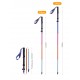 Adjustable AONIJIE hiking stick in vibrant rainbow color with EVA handle and tungsten steel alloy tip.