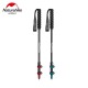 Naturehike ST10 Trekking Poles in Dual Color Set Pair of Naturehike ST10 carbon fiber trekking poles in red and blue.