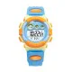 Waterproof Kids Digital Sports Watch Blue and Orange Colorful kids digital sports watch featuring a blue and orange resin strap, large LCD display, alarm and stopwatch functions, water-resistant design, and easy-to-read interface for everyday wear, school, and outdoor activities.