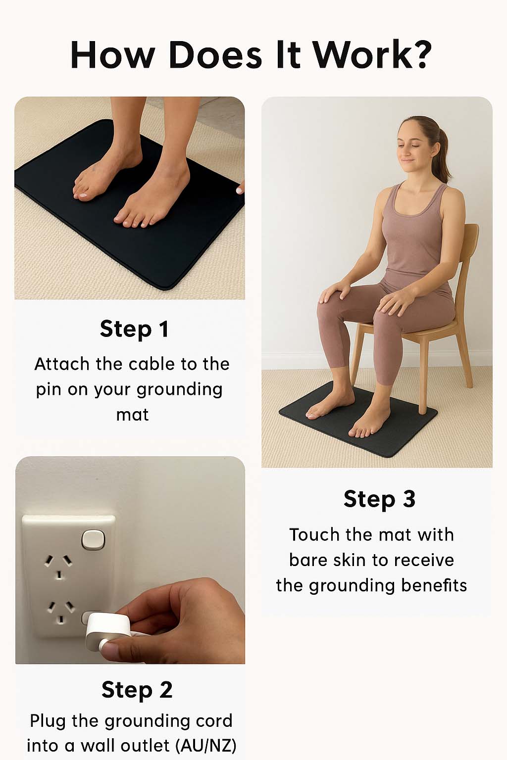 infographic on how to use grounding mats correctly