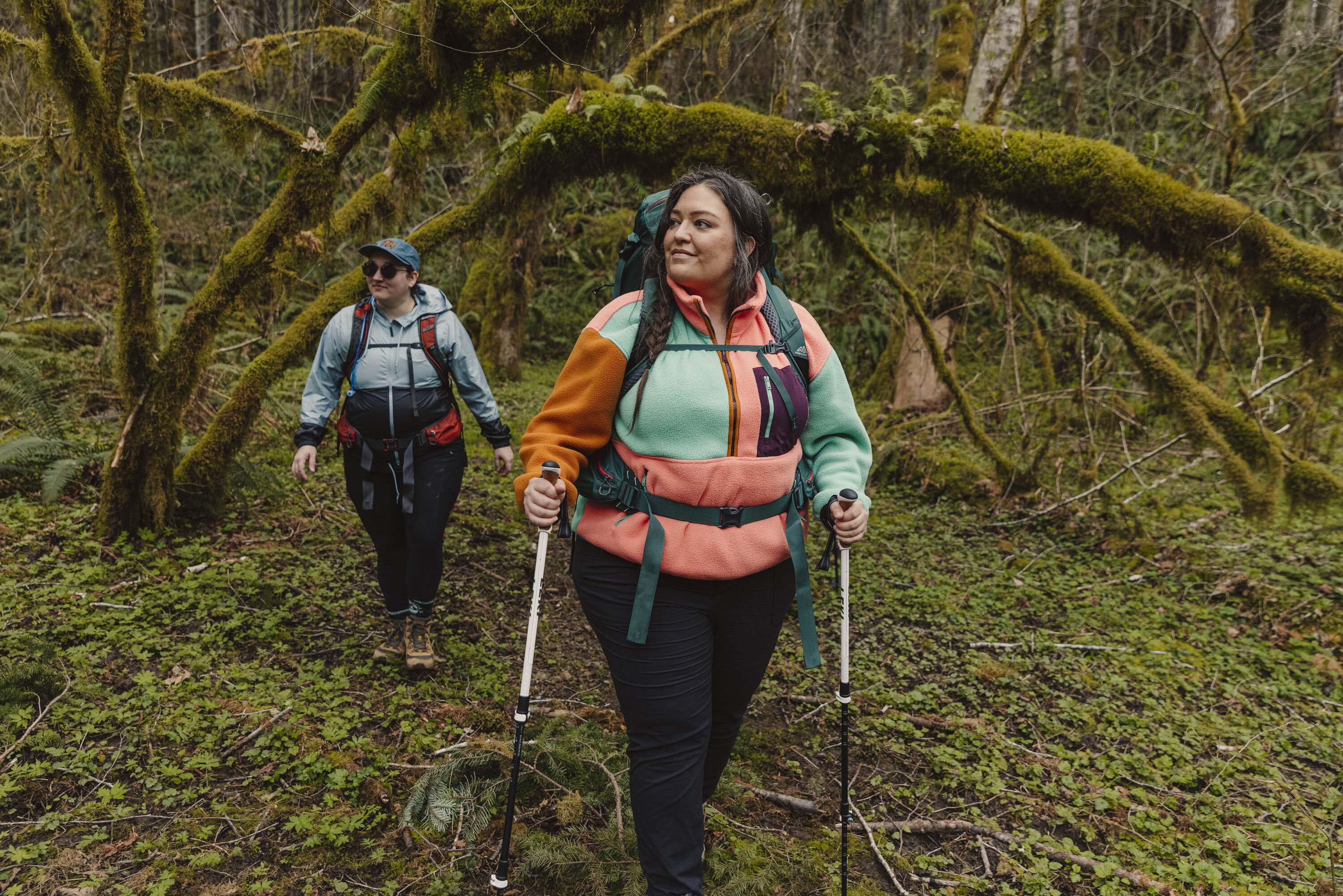 Gregory Plus backpacks on trail in New Zealand